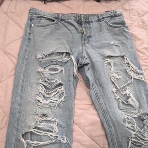 Destroyed Boyfriend Low-waist Jeans Size 12